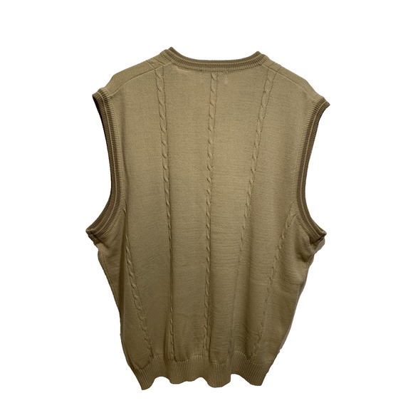 Vintage Arnold Palmer Sweater Vest Men's XL Beige Golf Grandpa Core Retro - Picture 4 of 10